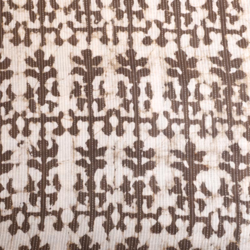 Kuberan White Brown Fabric