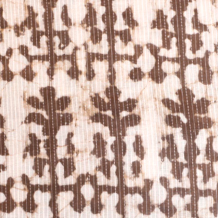 Kuberan White Brown Fabric