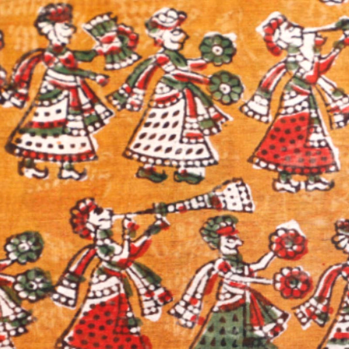 Kuberan Yellow Art Fabric