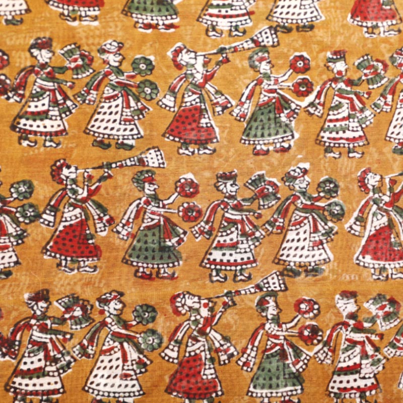 Kuberan Yellow Art Fabric