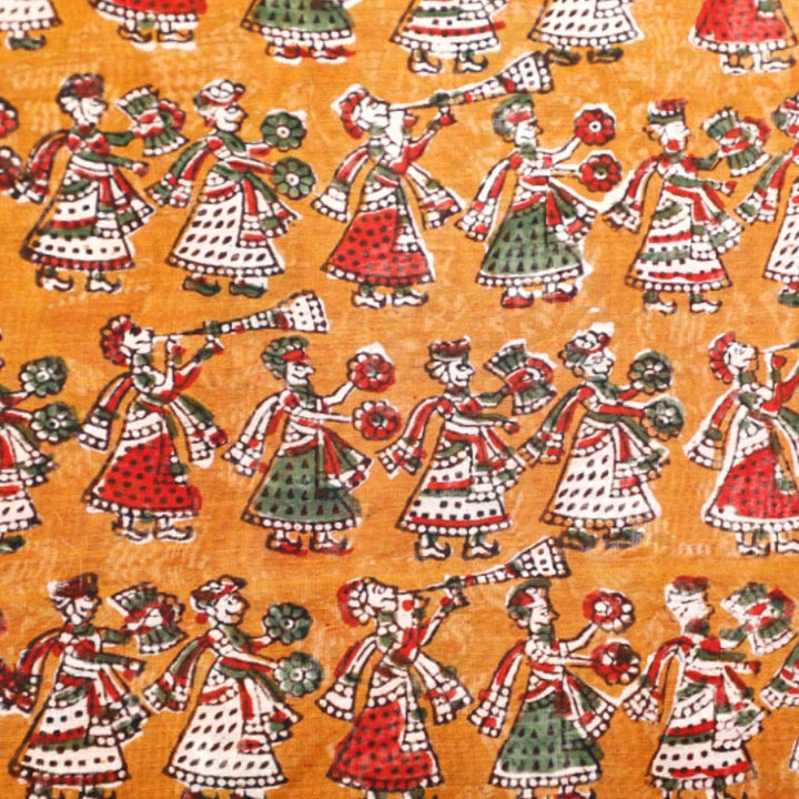 Kuberan Yellow Art Fabric