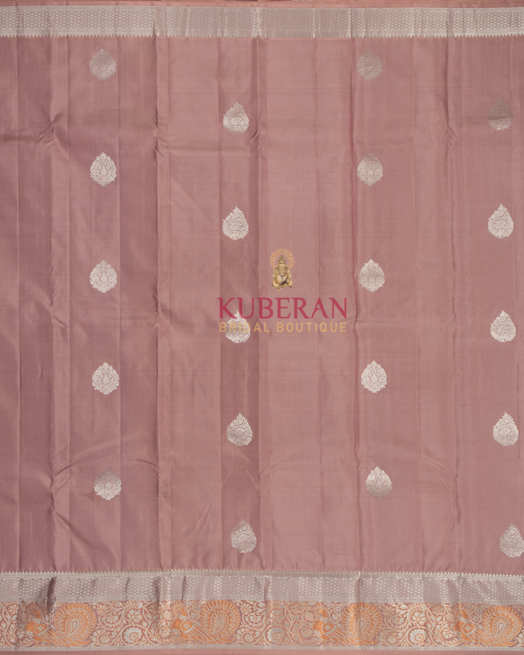 Kuberan Onion Pink Kanchivaram Silk Saree
