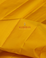 Kuberan Yellow With Sky Blue Kanchivaram Silk Saree