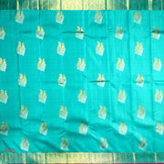 Kuberan Sky Blue Kanchivaram Silk Saree