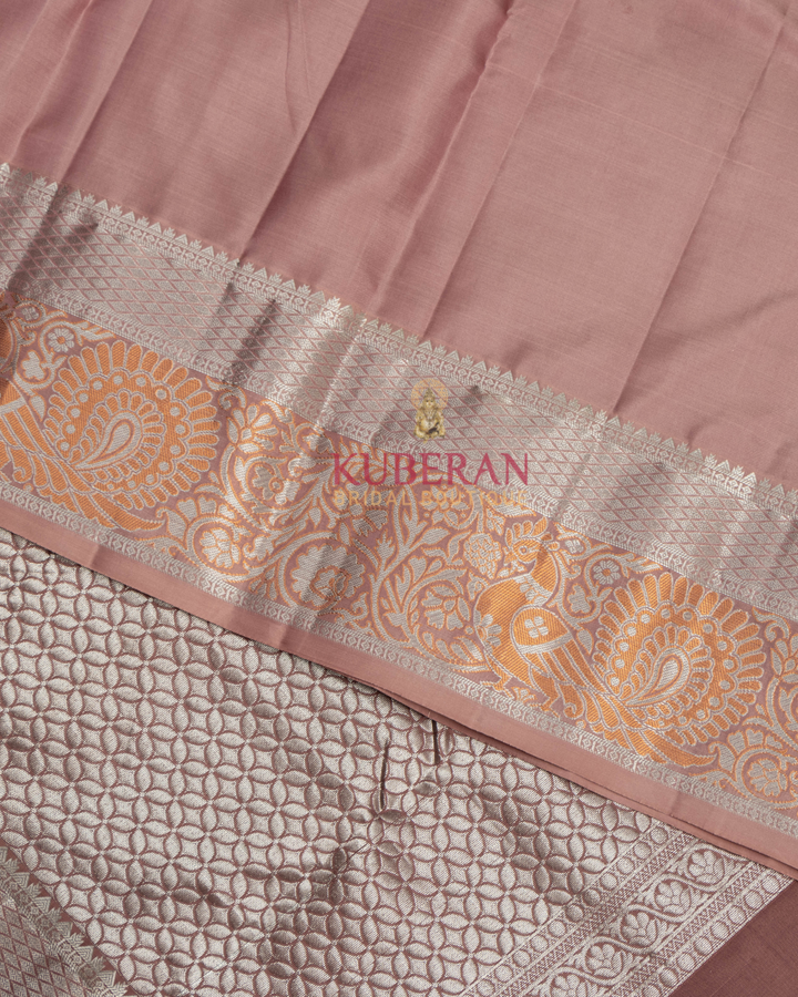 Kuberan Onion Pink Kanchivaram Silk Saree