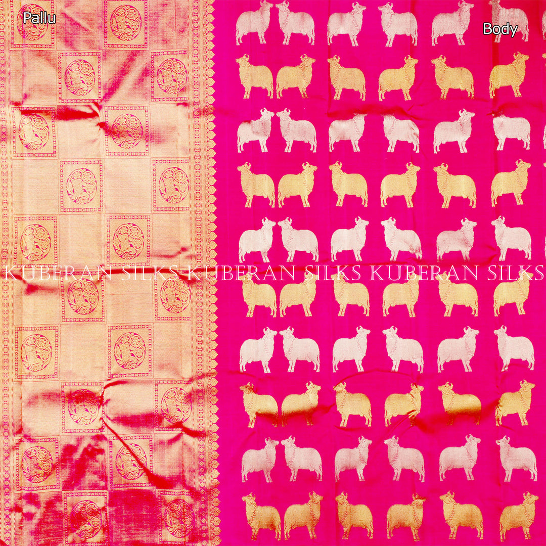 Kuberan Magenta Kanchivaram Silk Saree