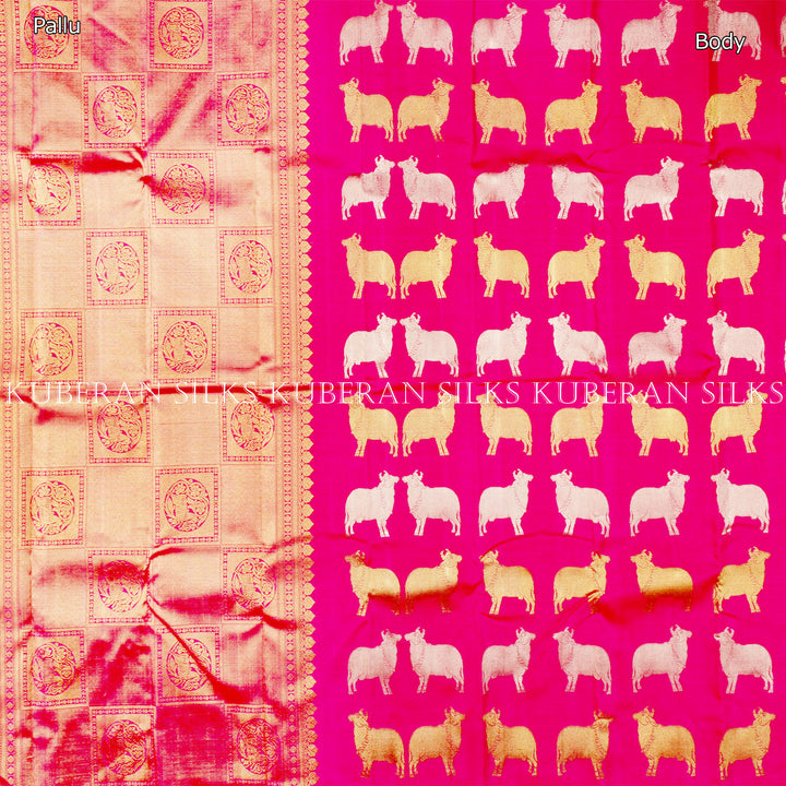 Kuberan Magenta Kanchivaram Silk Saree