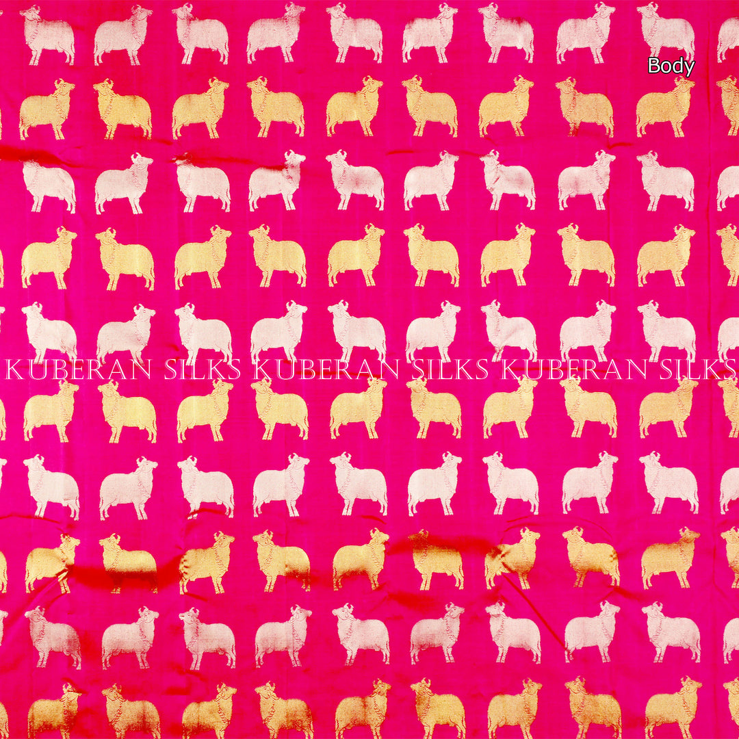 Kuberan Magenta Kanchivaram Silk Saree