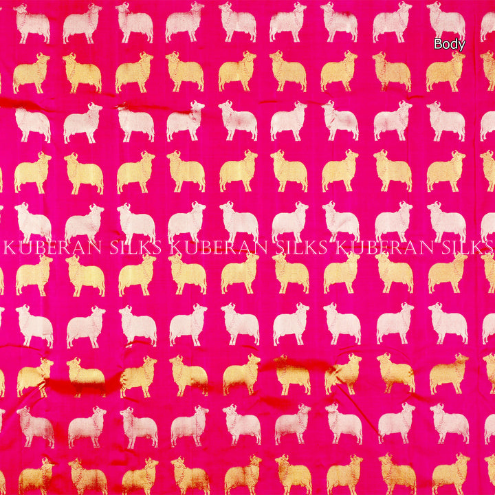 Kuberan Magenta Kanchivaram Silk Saree