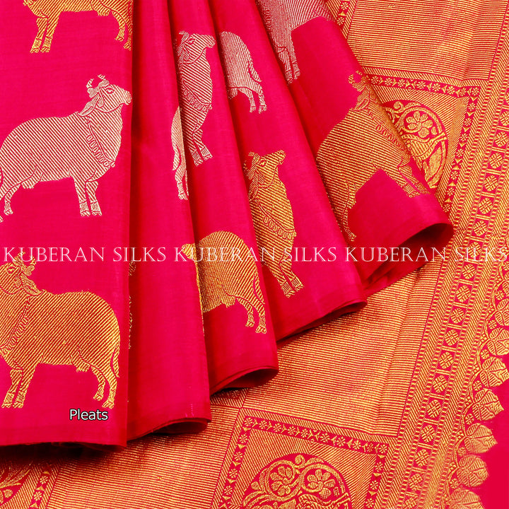 Kuberan Magenta Kanchivaram Silk Saree