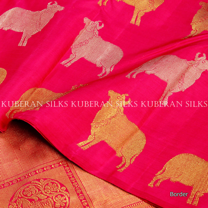 Kuberan Magenta Kanchivaram Silk Saree
