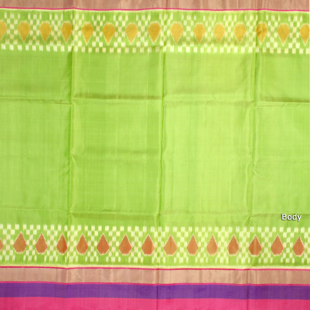Kuberan Parrot Green Soft Silk Saree