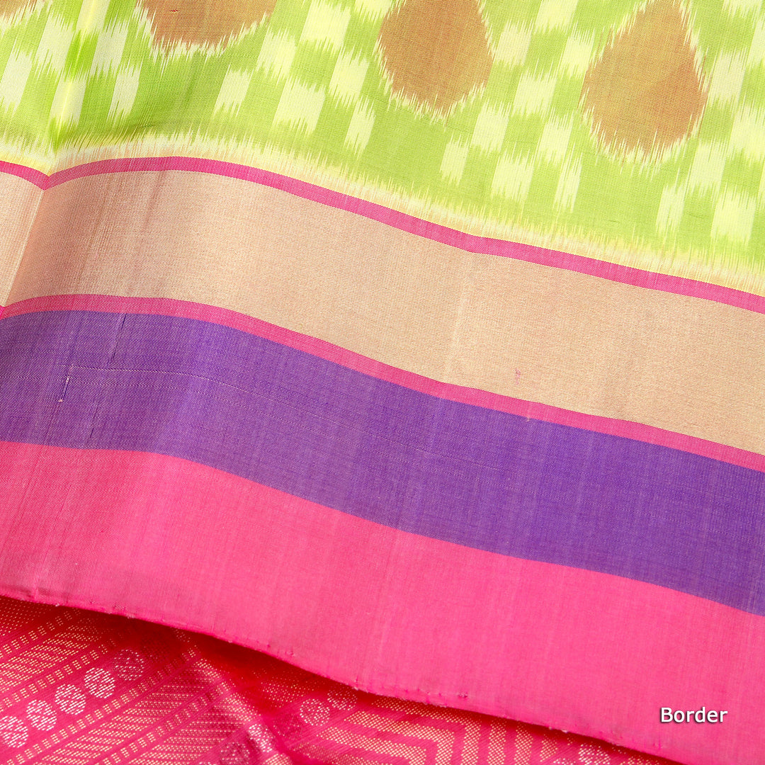 Kuberan Parrot Green Soft Silk Saree