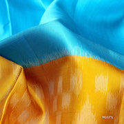 Kuberan Light Blue Yellow Soft Silk Saree