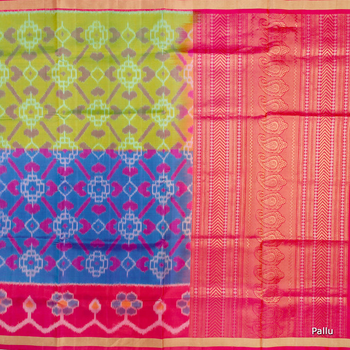 Kuberan Green Blue Soft Silk Saree