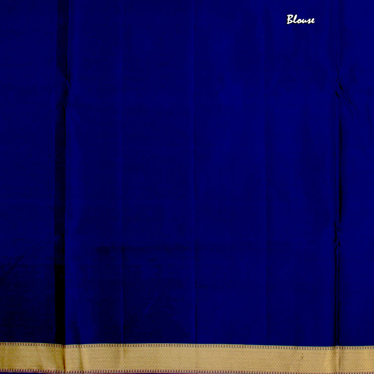 Kuberan Navy Blue Soft Silk Saree