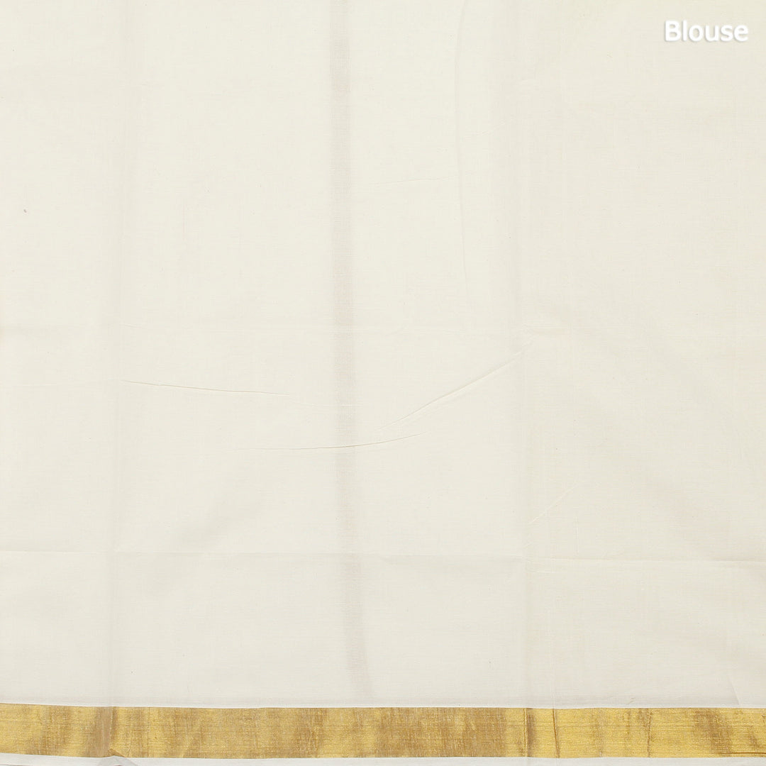 Kerala White Kasavu Saree