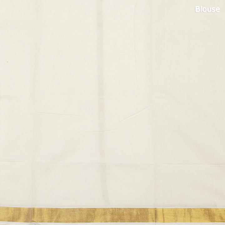 Kerala White Kasavu Saree