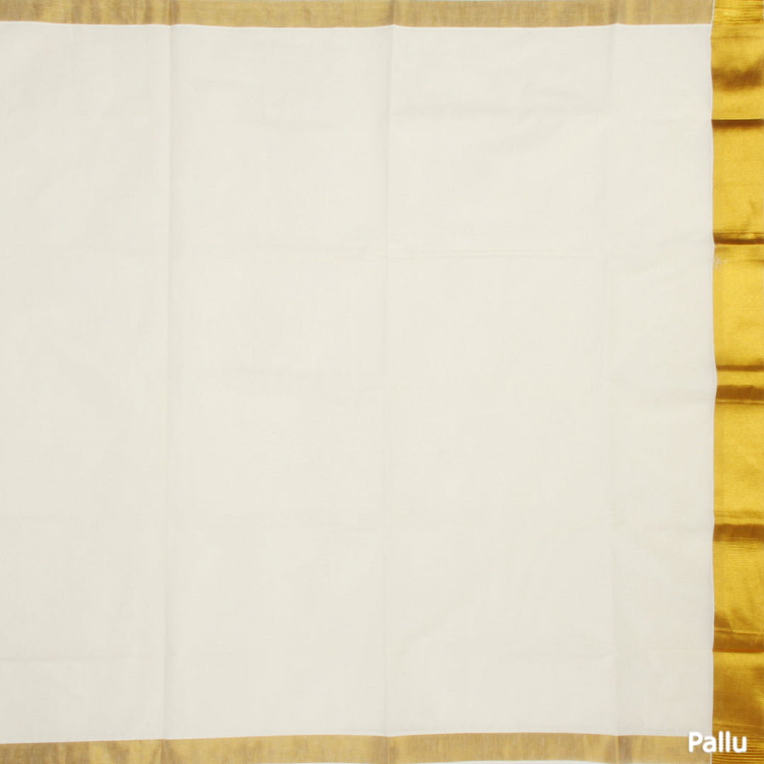 Kerala White Kasavu Saree