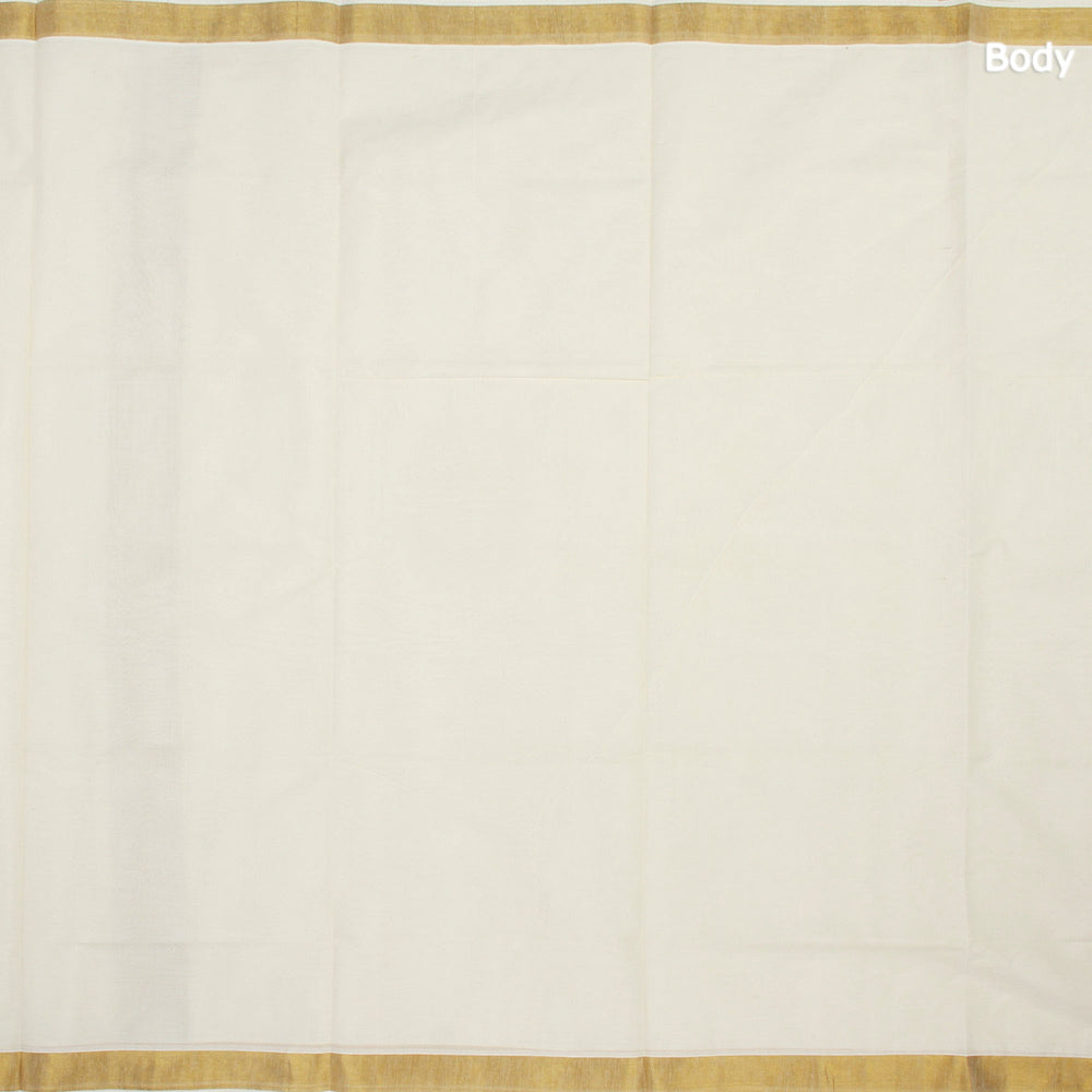 Kerala White Kasavu Saree