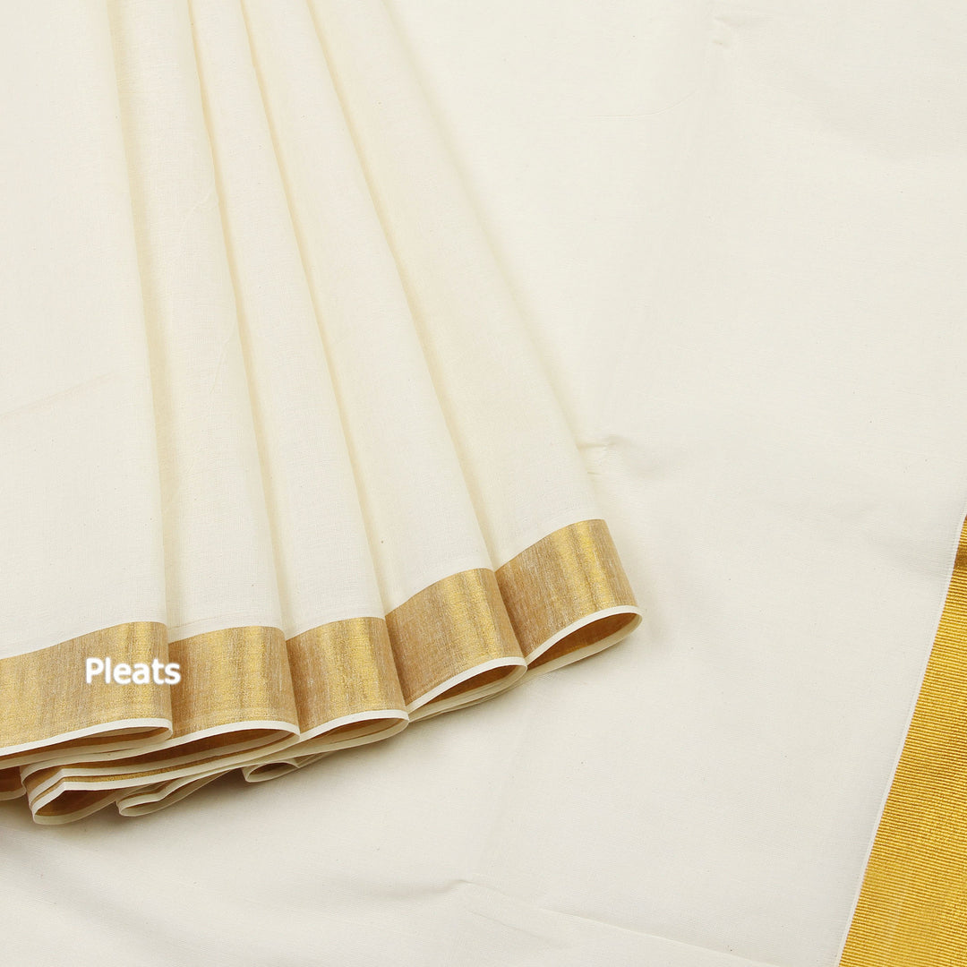 Kerala White Kasavu Saree