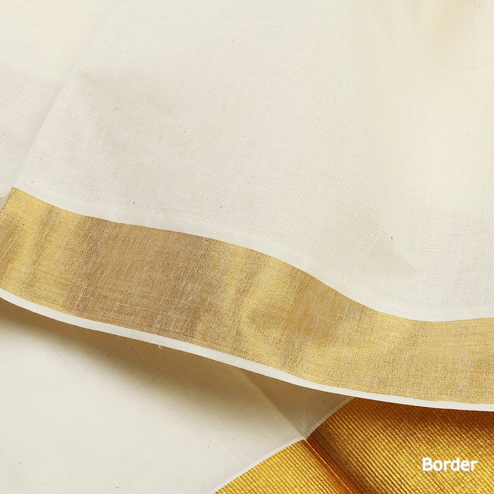 Kerala White Kasavu Saree