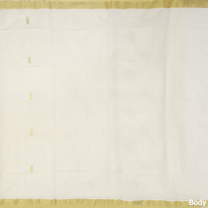 Kuberan White Kerala Kasavu Saree