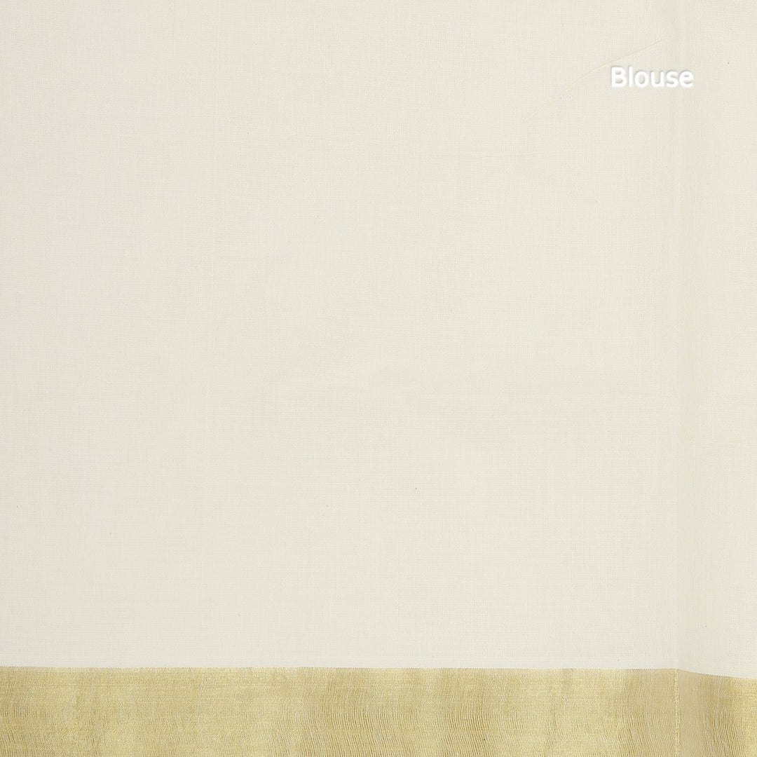 Kuberan White Kerala Kasavu Saree