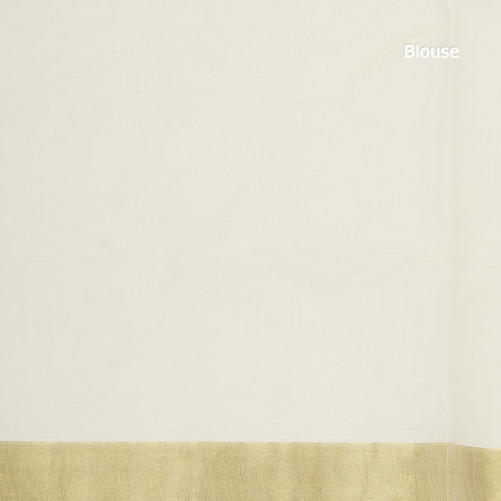 Kuberan White Kerala Kasavu Saree