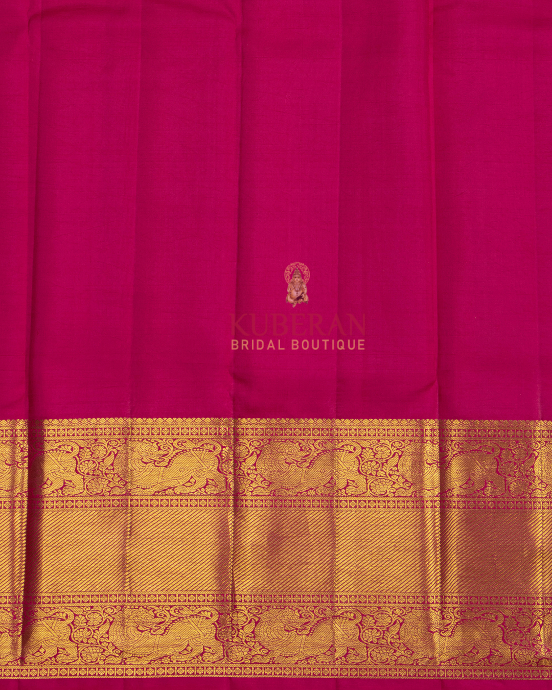 Kuberan Brown Kalamkari Prints Kanchipuram Silk Saree