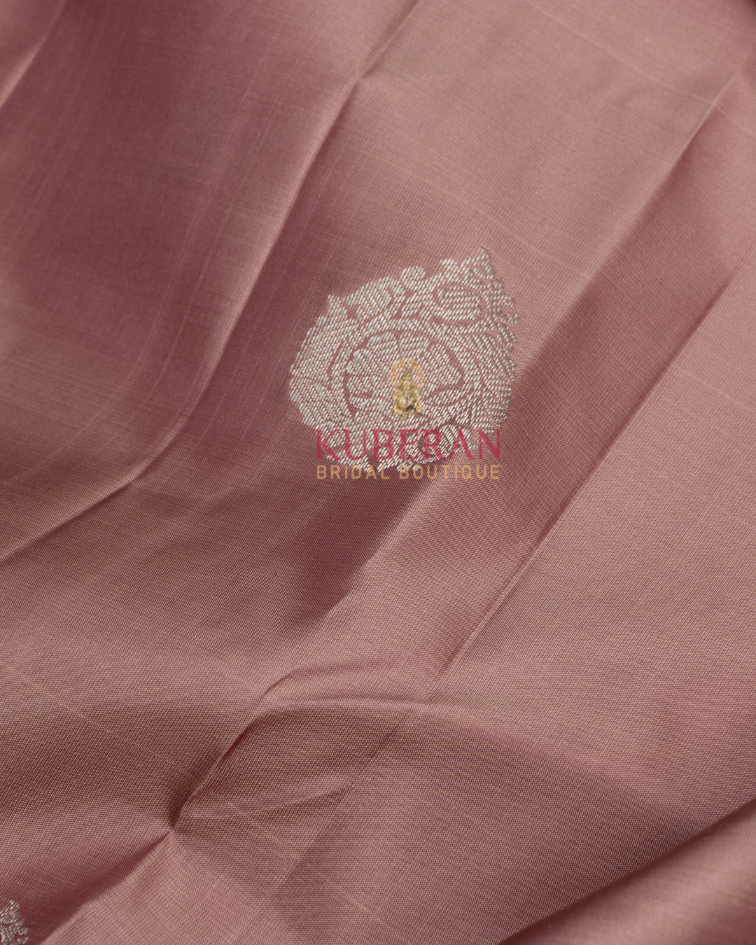Kuberan Onion Pink Kanchivaram Silk Saree