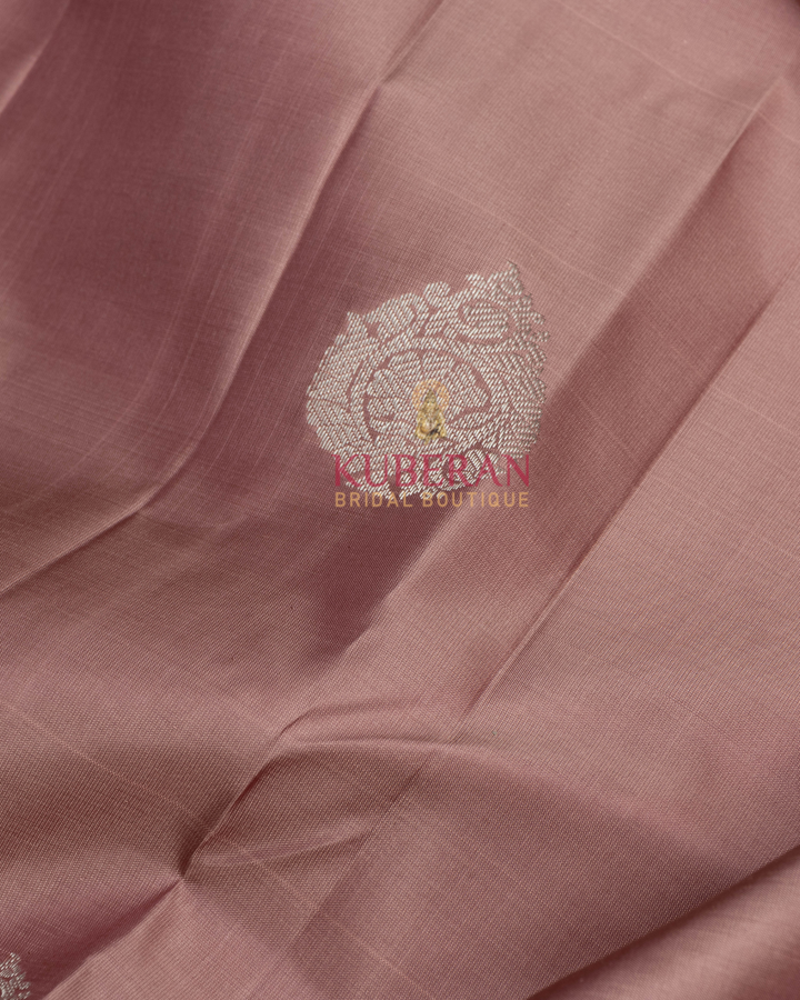 Kuberan Onion Pink Kanchivaram Silk Saree