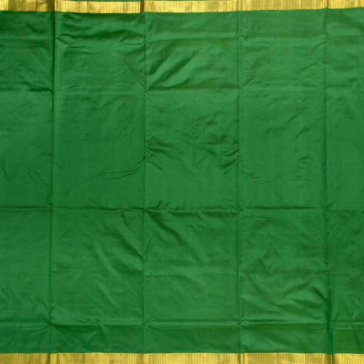 Kuberan Dark Green 9 Yards Silk saree