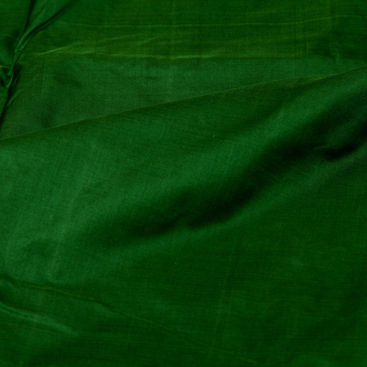Kuberan Dark Green 9 Yards Silk saree