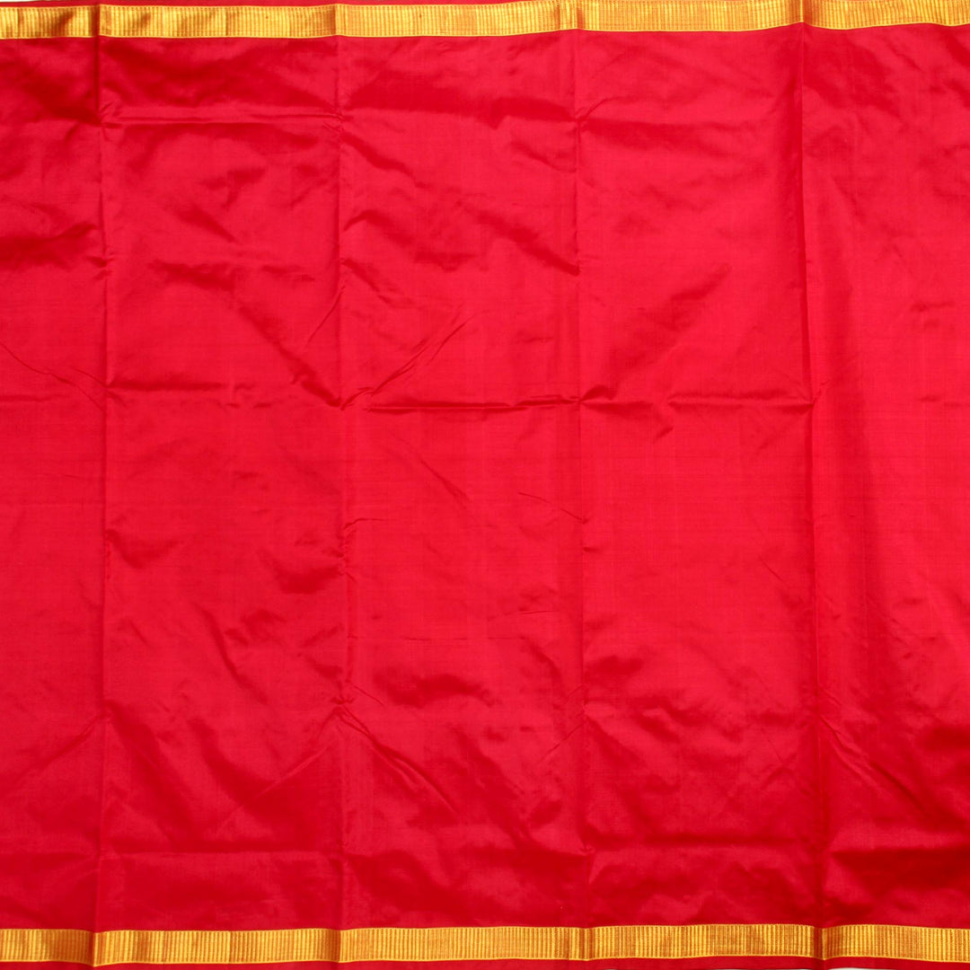Kuberan Dark Red 9 Yards Silk Saree