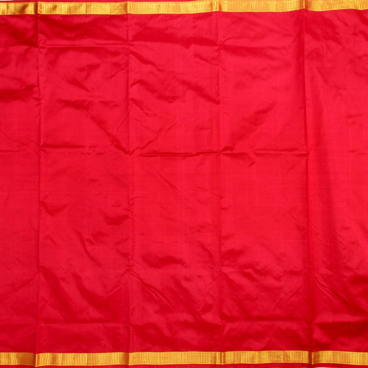 Kuberan Dark Red 9 Yards Silk Saree