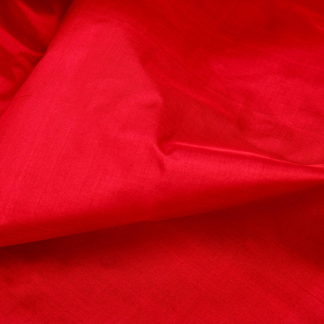 Kuberan Dark Red 9 Yards Silk Saree