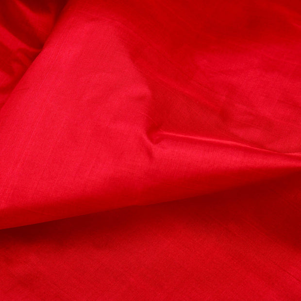 Kuberan Dark Red 9 Yards Silk Saree