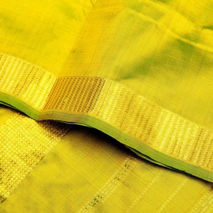 Kuberan Lime Green 9 Yards Silk Saree