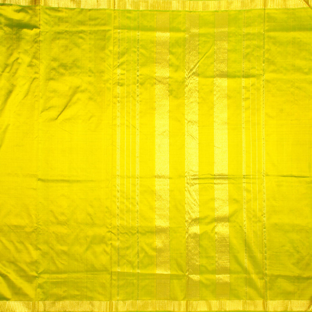 Kuberan Lime Green 9 Yards Silk Saree