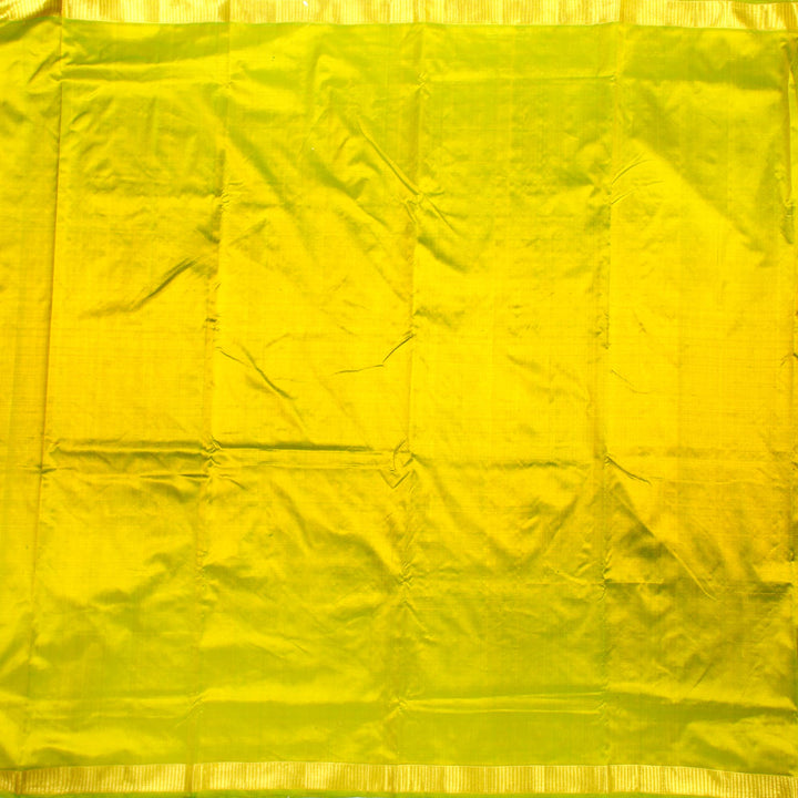 Kuberan Lime Green 9 Yards Silk Saree