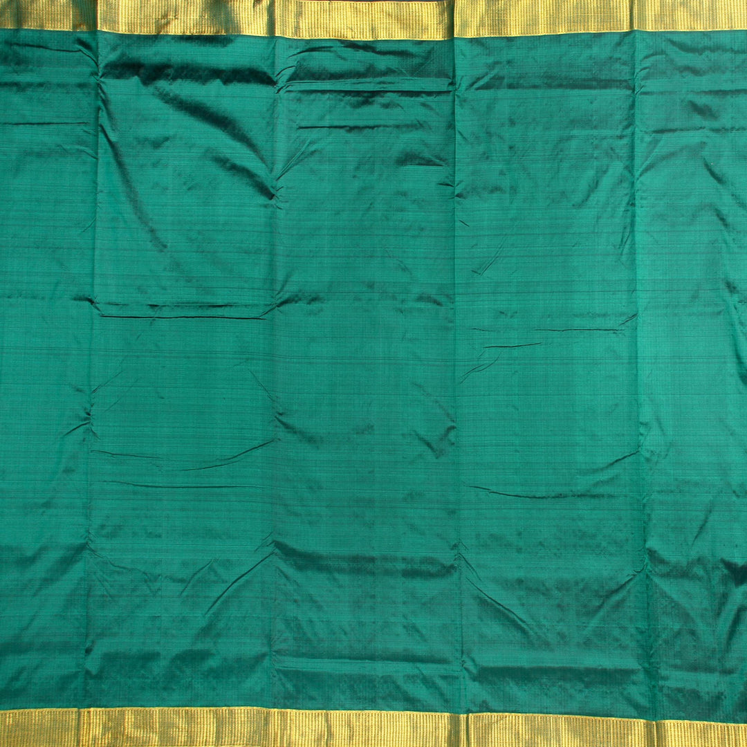 Kuberan Rama Green 9 Yards Silk Saree