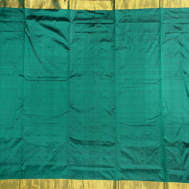 Kuberan Rama Green 9 Yards Silk Saree