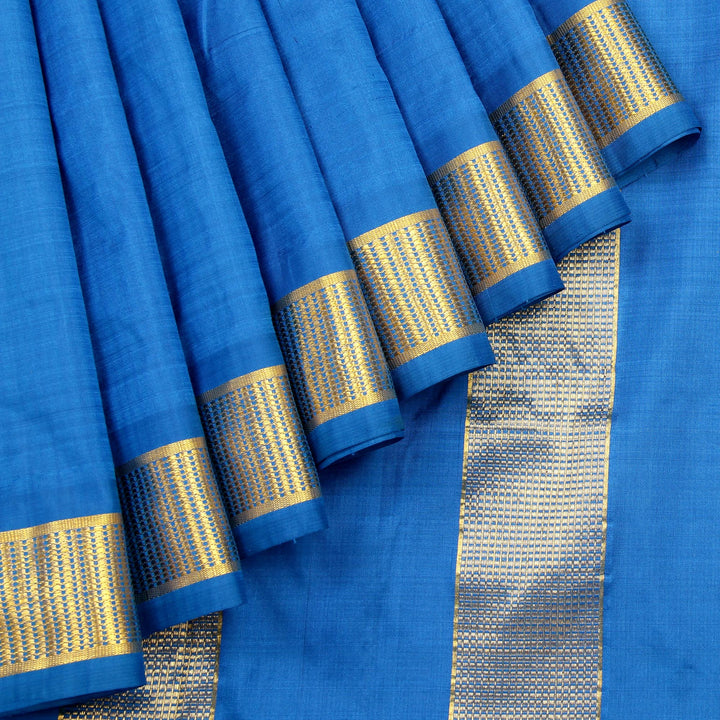 Kuberan Blue 9 Yards Silk Saree