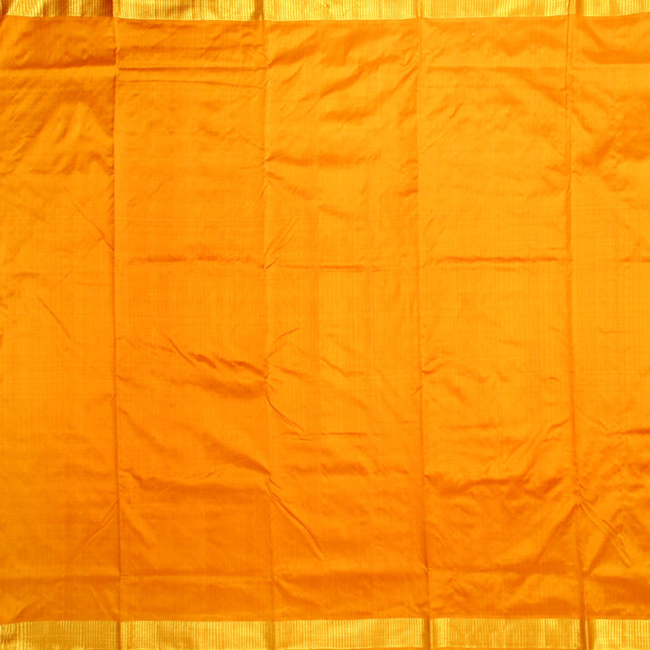 Kuberan Golden Yellow 9 yards Silk Saree