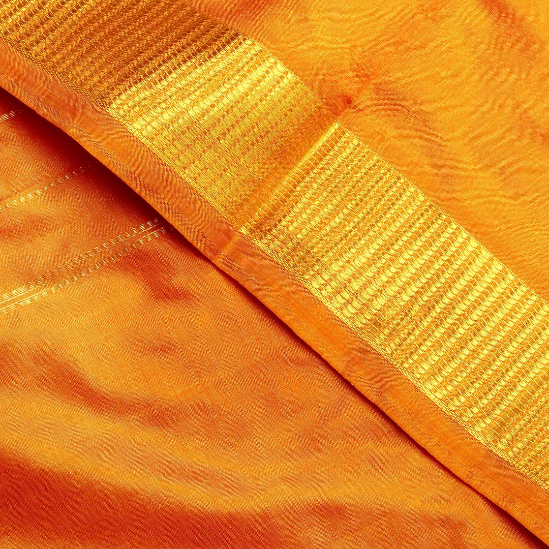 Kuberan Golden Yellow 9 yards Silk Saree