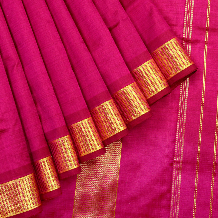Kuberan Purple 9 Yards Silk Saree