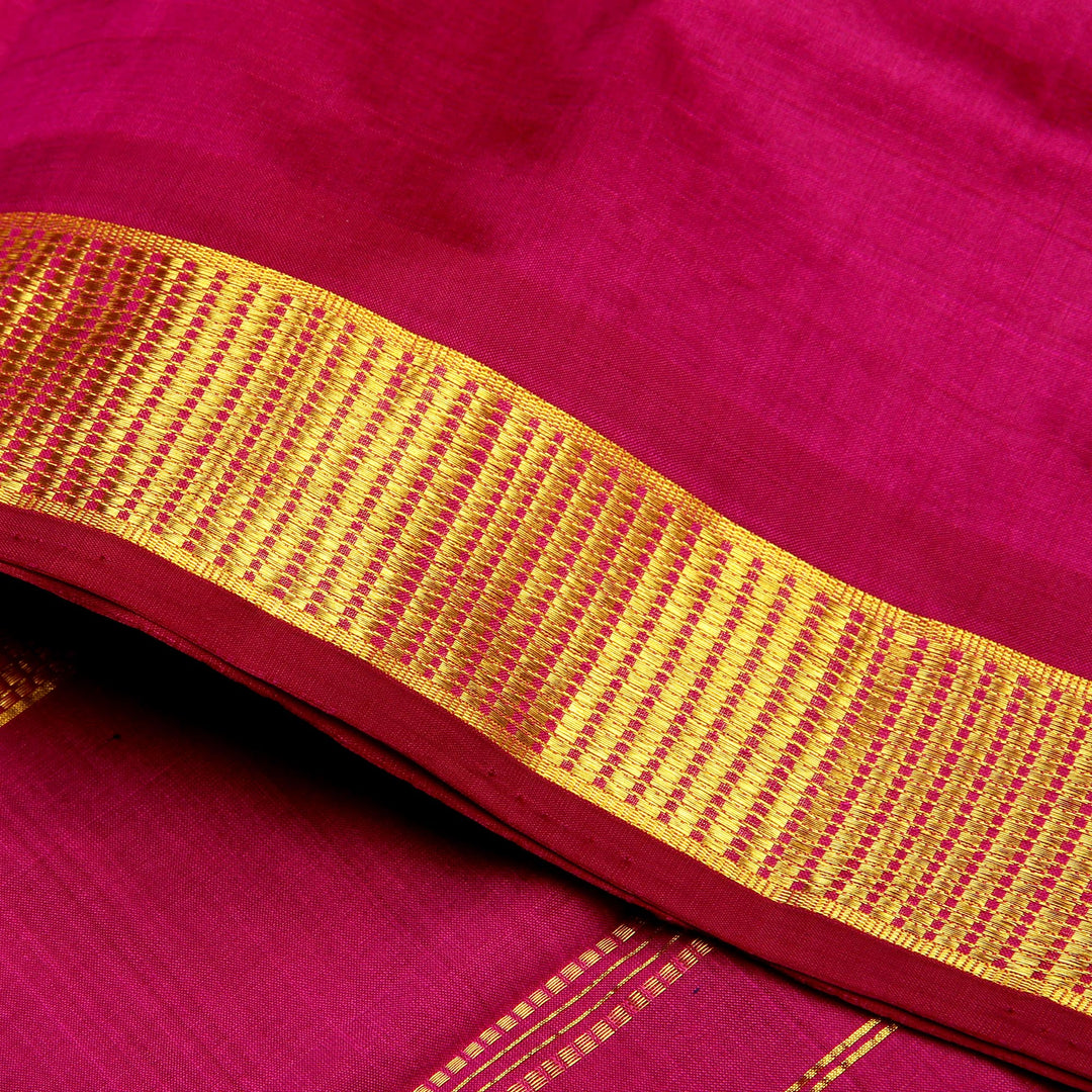 Kuberan Purple 9 Yards Silk Saree
