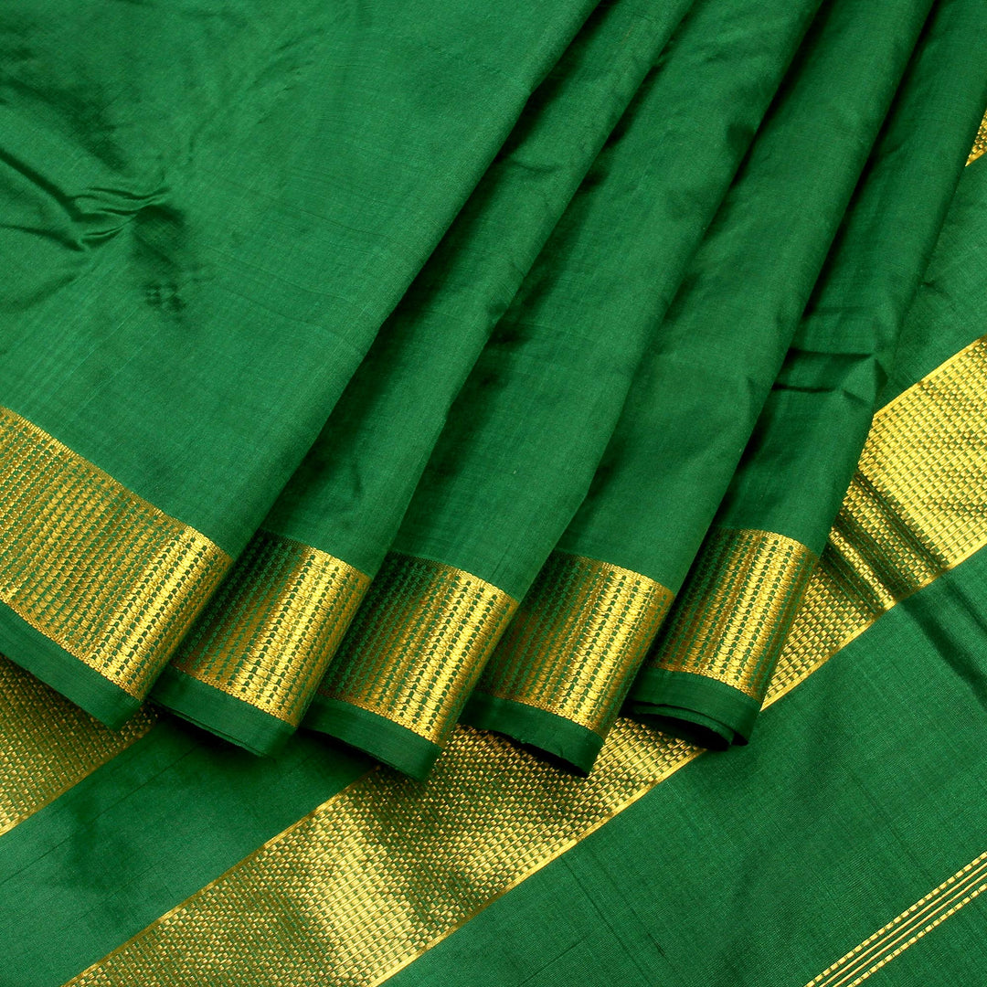 Kuberan Green 9 Yards Silk Saree