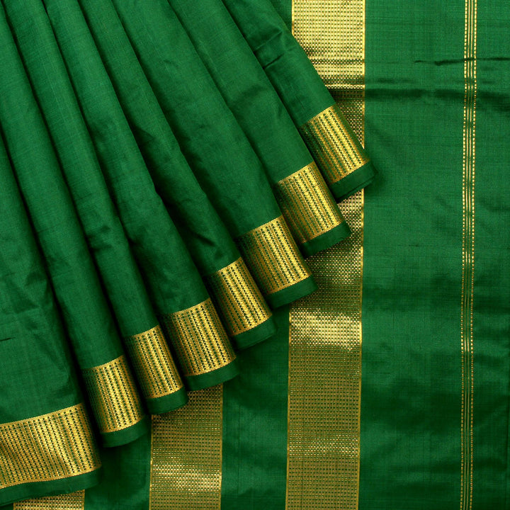 Kuberan Green 9 Yards Silk Saree